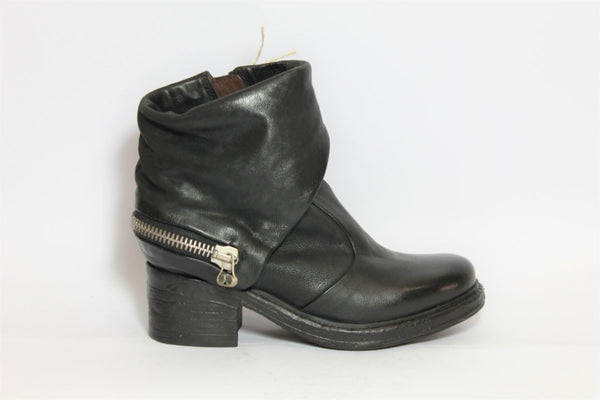 TRONCHETTO PELLE DONNA AS98 261239 NERO