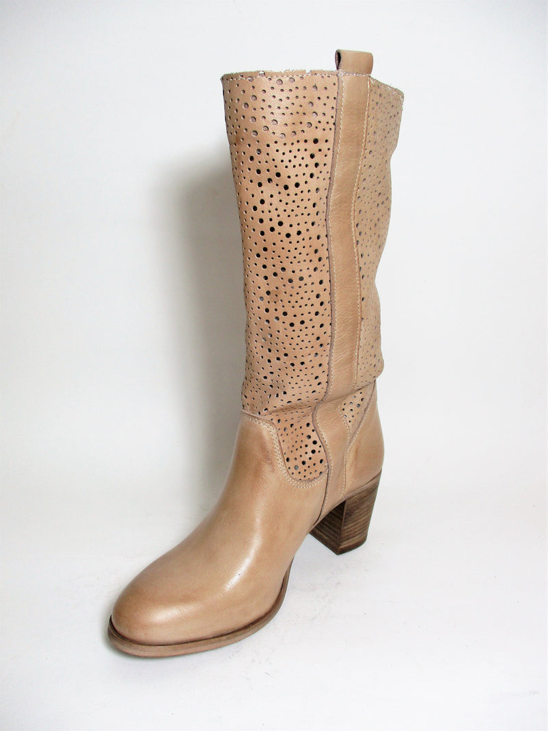 Stivale pelle donna Rebel 114F50 Beige