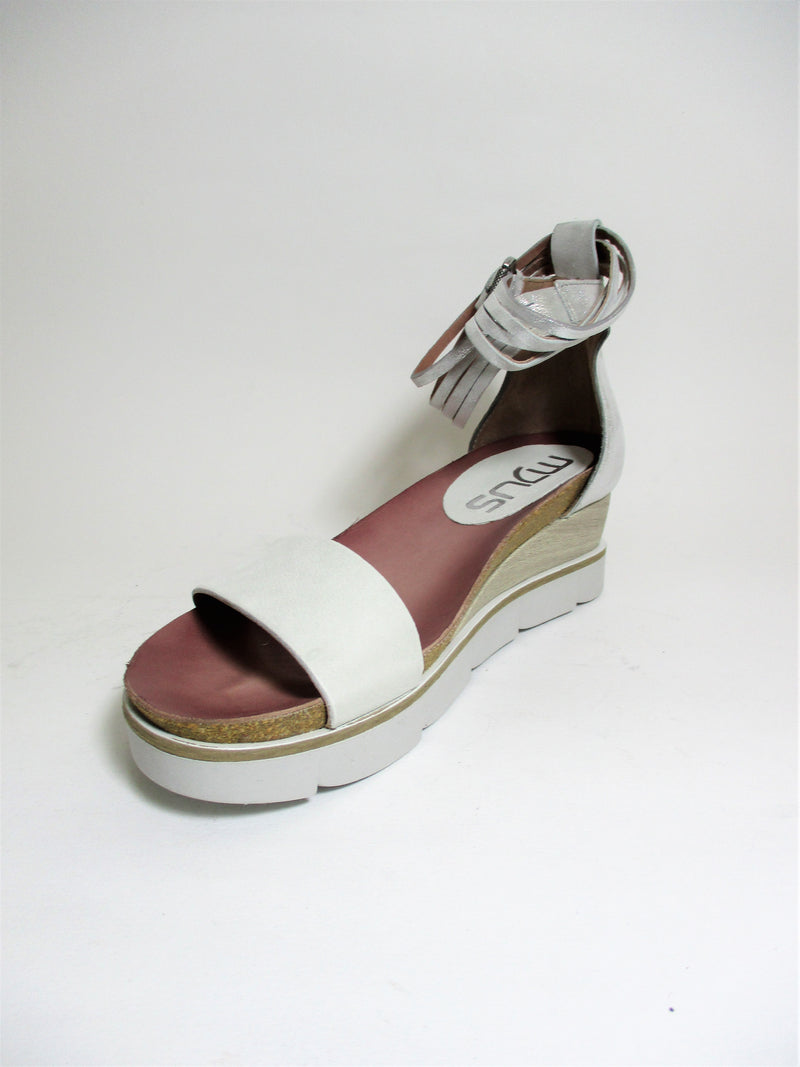 Sandalo pelle donna 866005 MJUS Bianco/Argento
