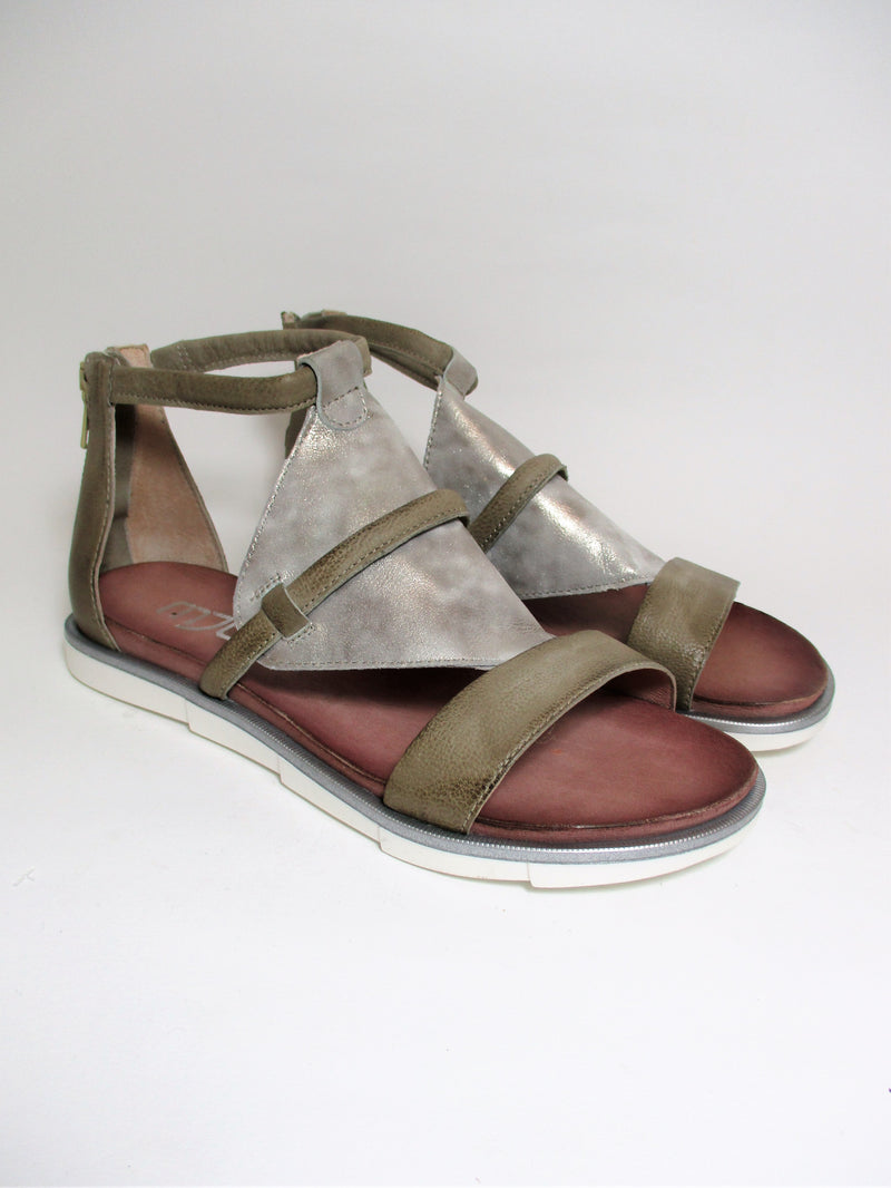 Sandalo pelle donna 740005 MJUS Grigio/Beige