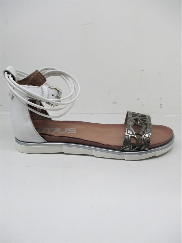 Sandalo Pelle Donna MJUS 740081 Bianco/Argento