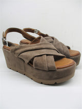 Sandalo Zeppa Camoscio CAFèNOIR HF531 Taupe