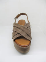Sandalo Zeppa Camoscio CAFèNOIR HF531 Taupe