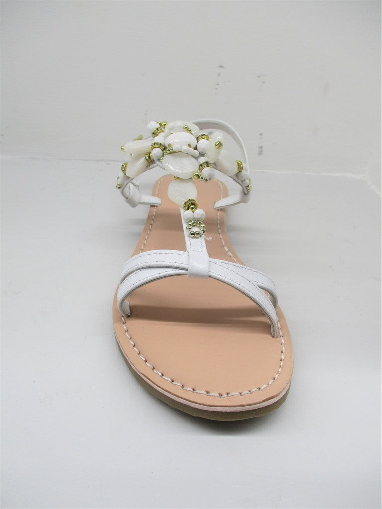 Sandalo pelle Donna CAFèNOIR GH931 Bianco
