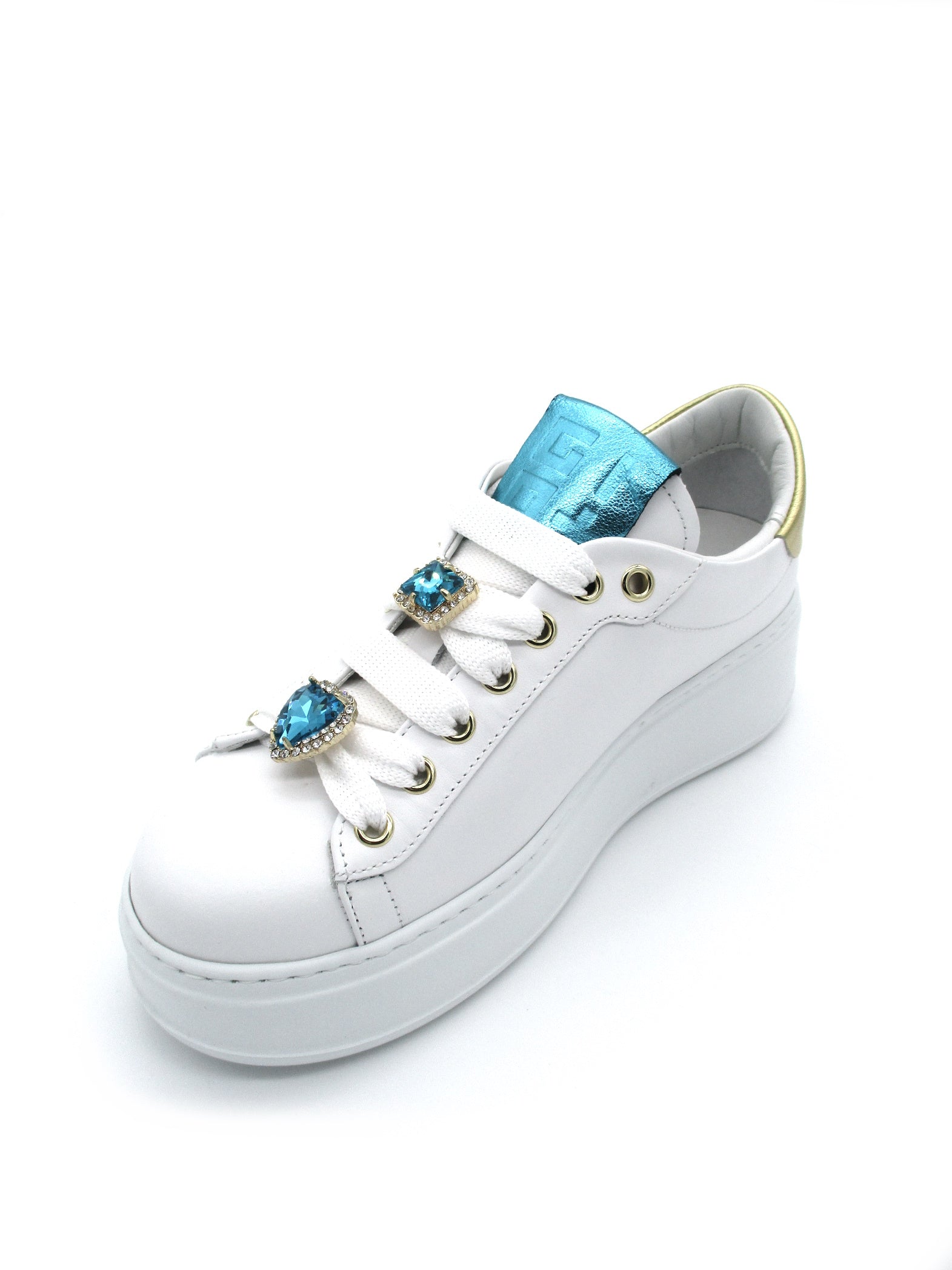 Sneaker pelle donna GIO+ Mix Laminati Bianca - PIA 110 -