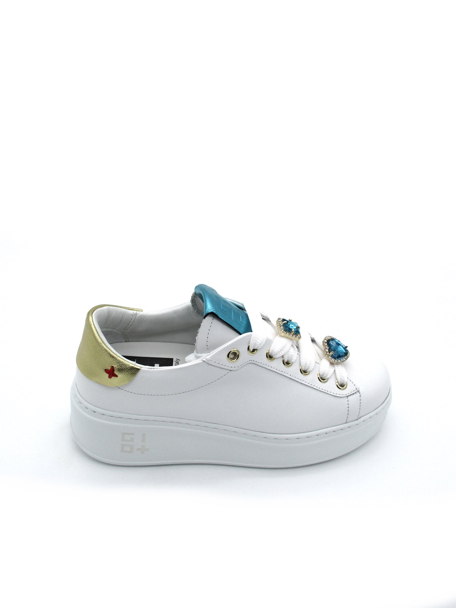 Sneaker pelle donna GIO+ Mix Laminati Bianca - PIA 110 -