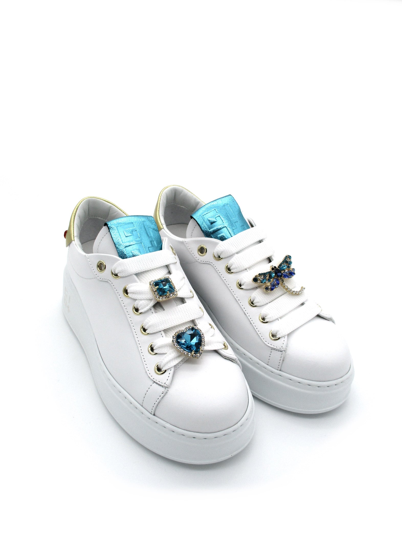 Sneaker pelle donna GIO+ Mix Laminati Bianca - PIA 110 -