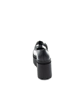 Scarpa pelle donna con zeppa Valery F14 Nero